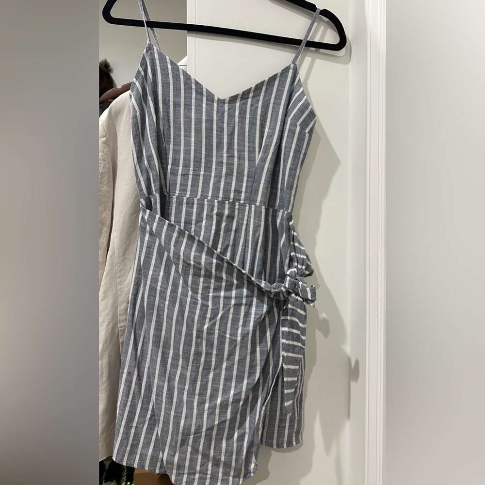 Striped wrap dress